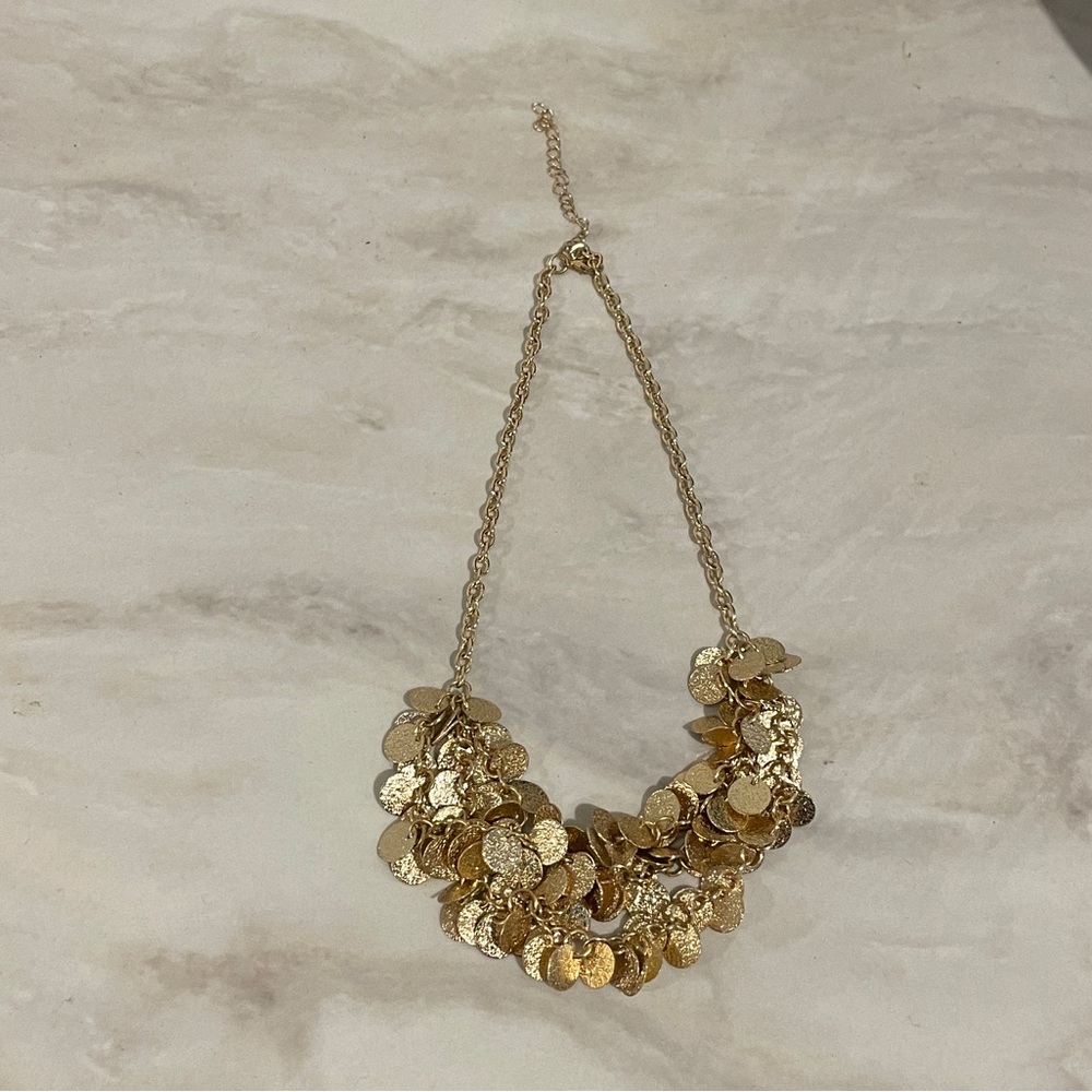 Gold charm necklace